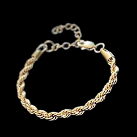 Elegant Gold Rope Chain Bracelet NIP - Picture 5 of 5